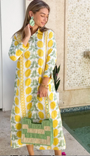SARA BLUE BLOOMS MAXI DRESS
