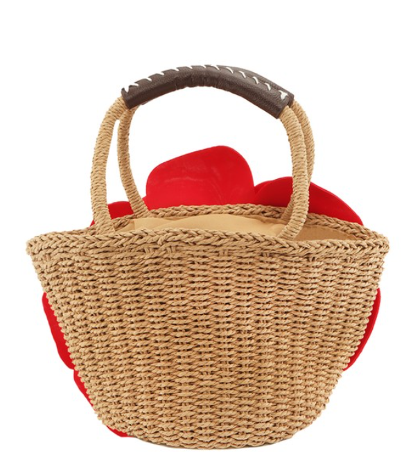 WHAT'S YOUR NAME STRAW HANDBAG