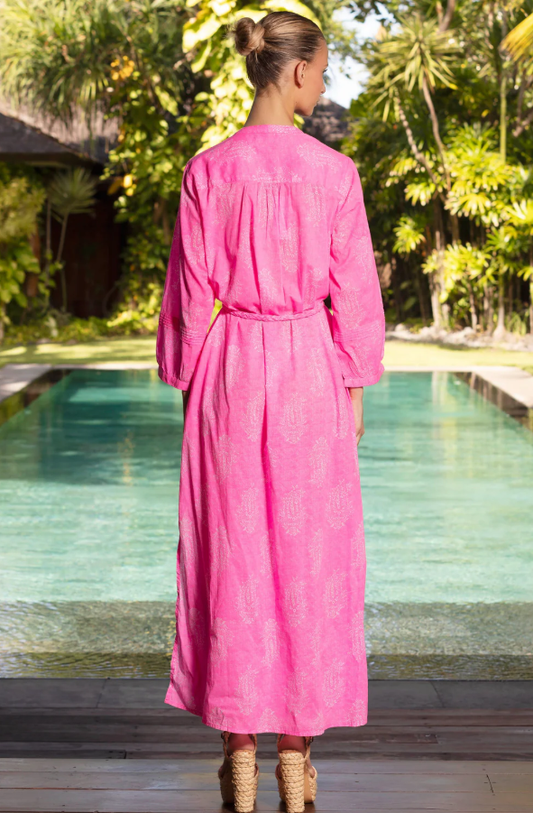 WHITE LOTUS KAFTAN MAXI DRESS