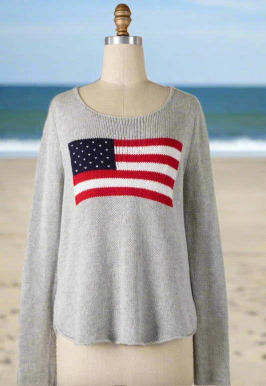 SUPER SOFT FLAG SWEATER TOP