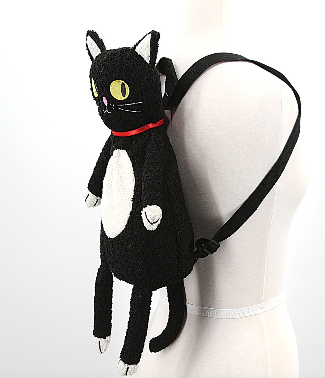 FURRY CLOCK CAT BACKPACK HANDBAG
