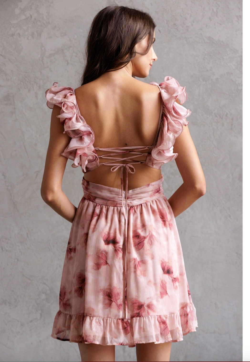 BELLA RUFFLED ROMANTIC MINI DRESS