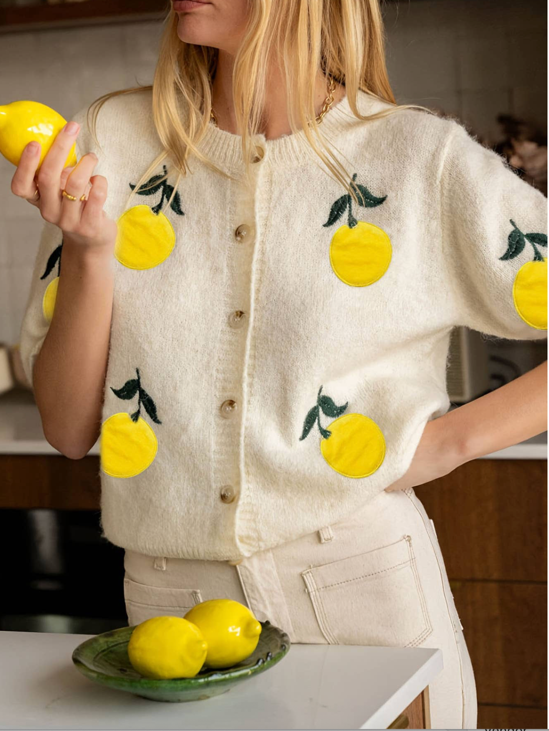 ITS' A LEMON WORLD CARDIGAN SWEATER