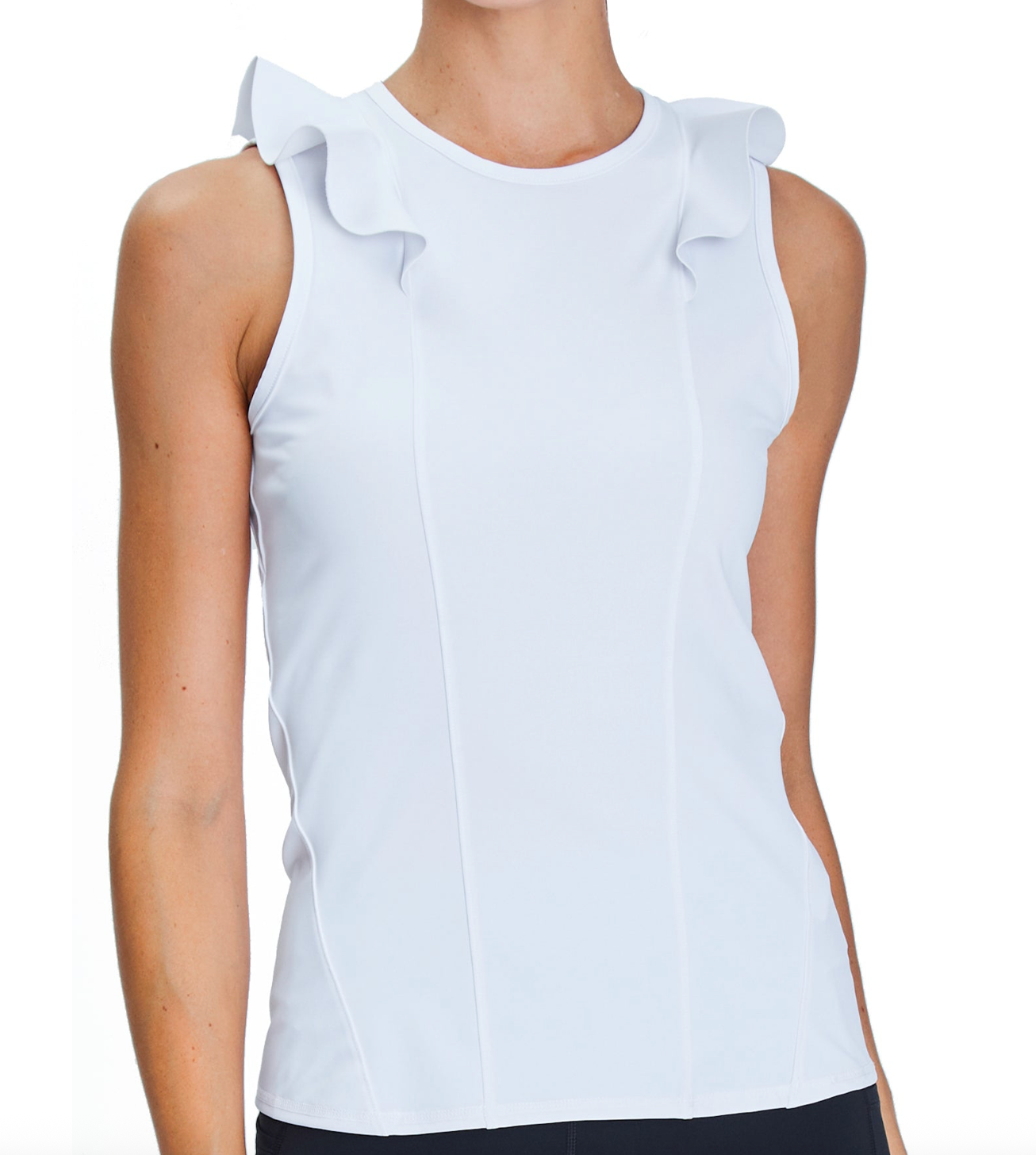RUFFLE SLEEVELESS TOP