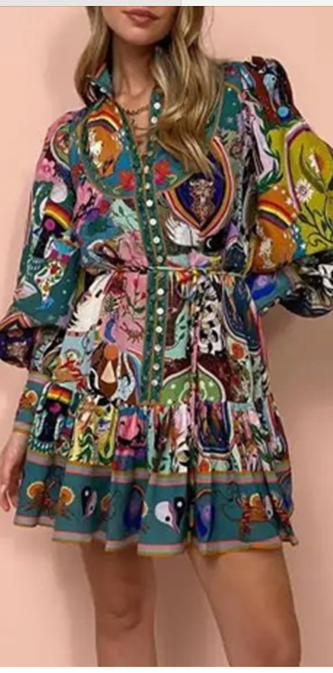 YIN YANG COLORFUL DRESS