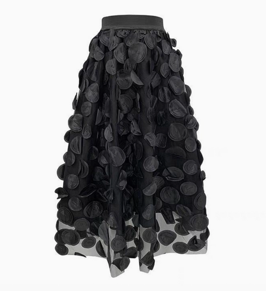 HIGH-WAISTED POLKA DOT A-LINE SKIRT