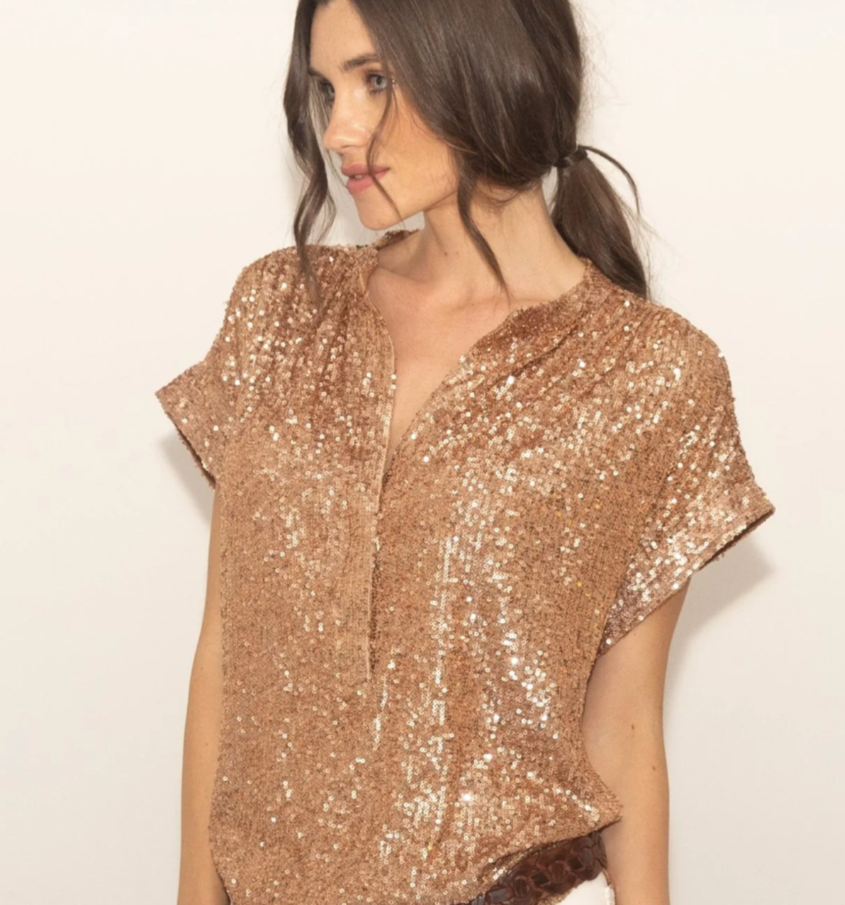 SEQUIN AND SWINGY LOOSE TOP