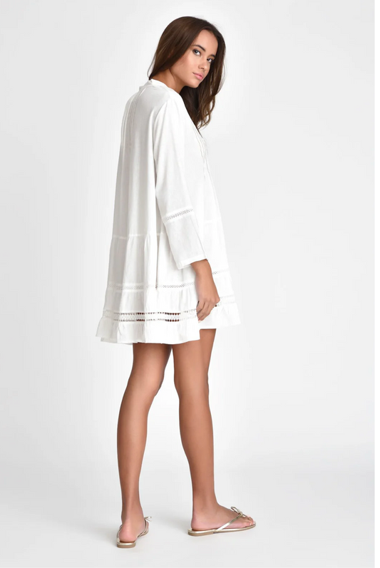 THE MED PLEATED LINEN DRESS