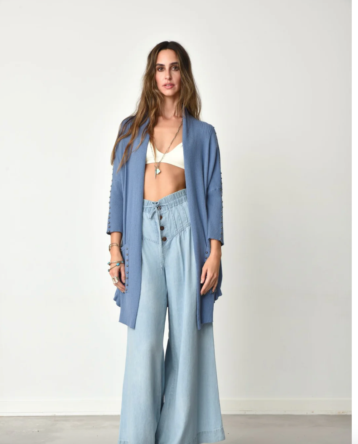 COZY STUDDED CARDIGAN