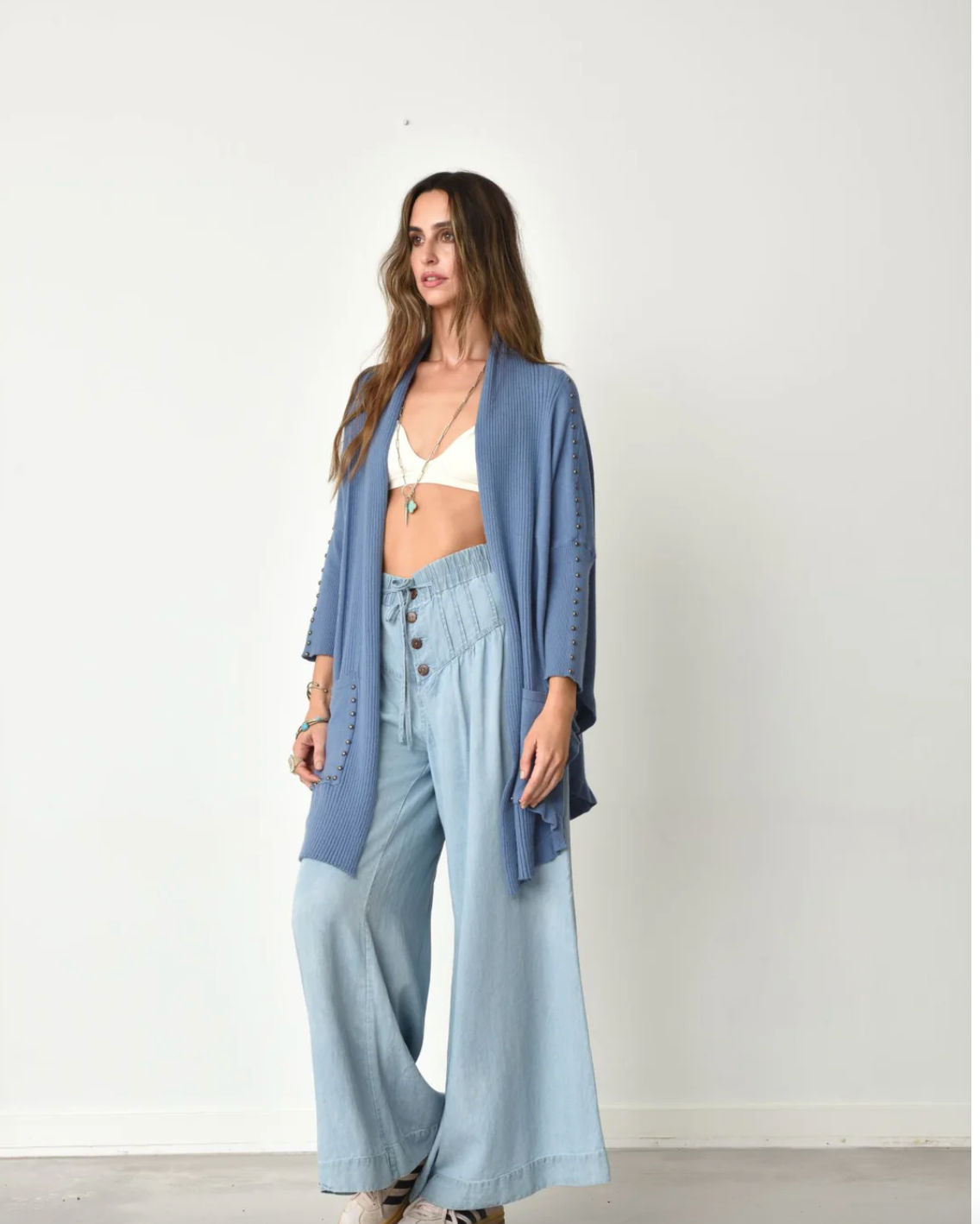 COZY STUDDED CARDIGAN