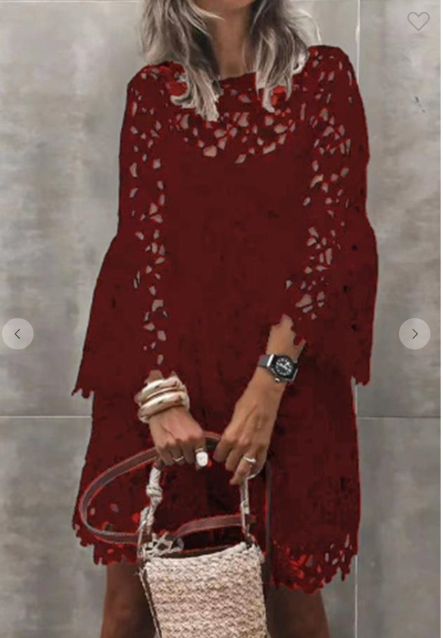 LACE TWEED DRESS