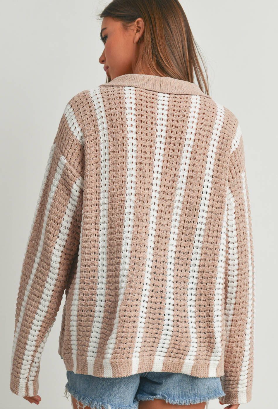 BUTTER SOFT STRIPED CARDIGAN SWEATER