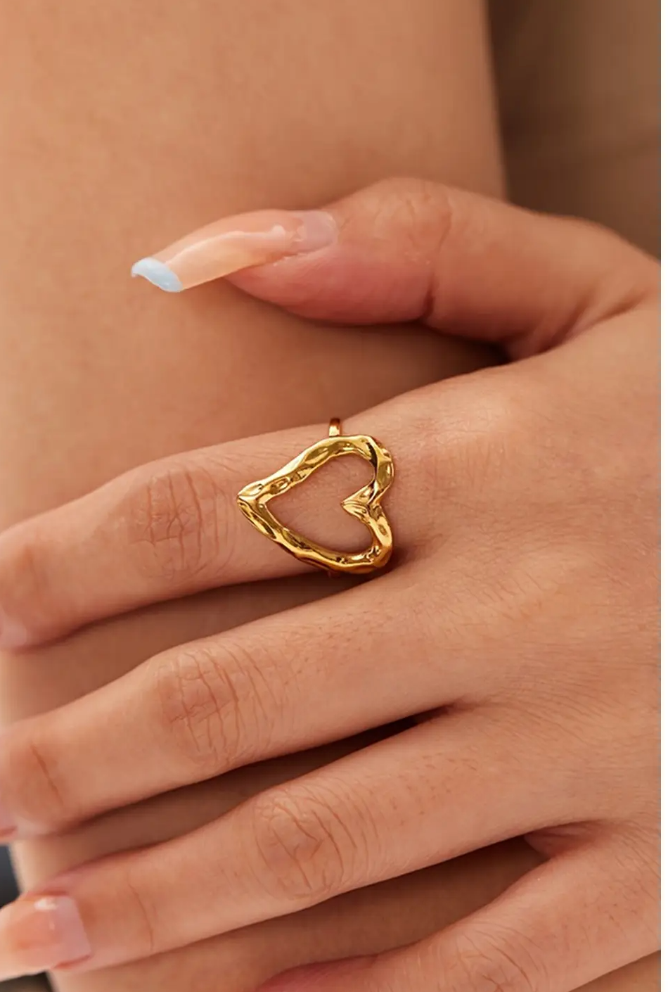 PLATED HEART RING