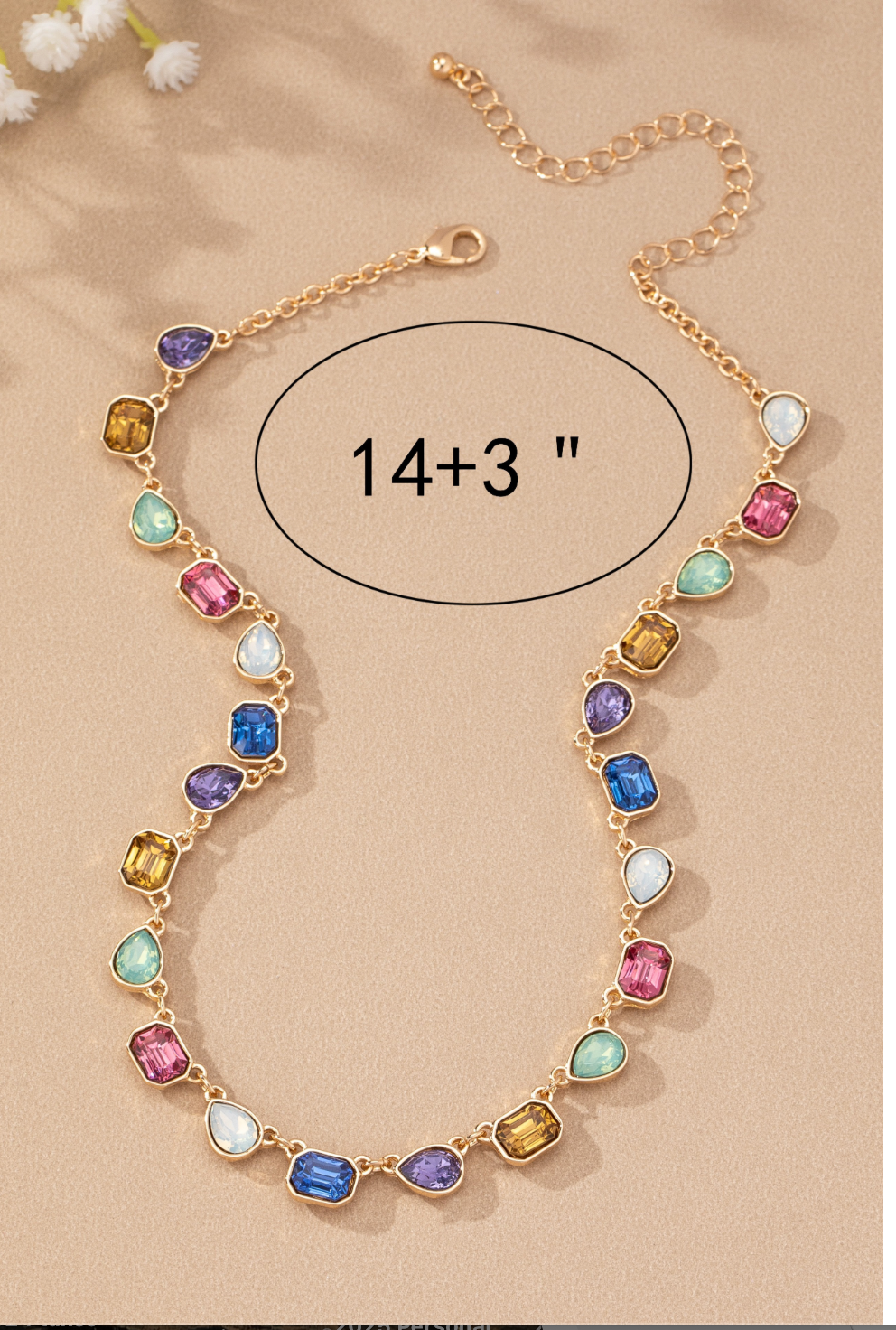 FACETED GEM NECKLACE