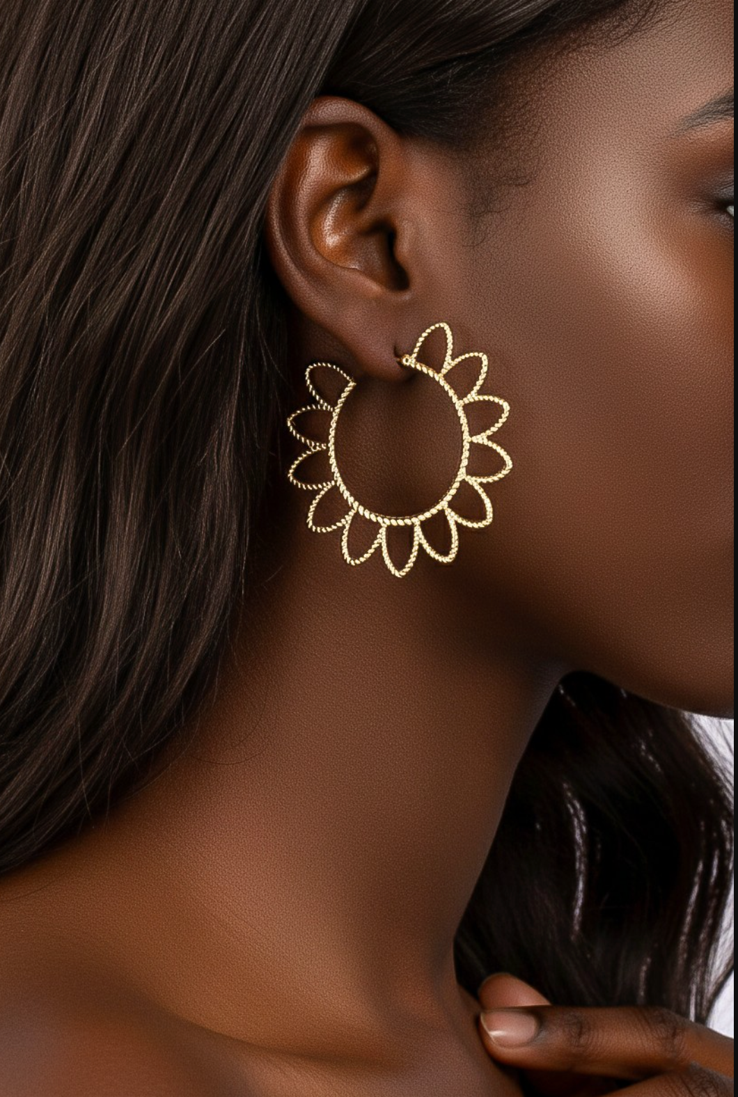 OPEN FLOWER EARRINGS
