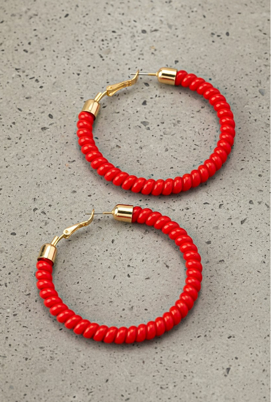 TWIST HOOP EARRINGS
