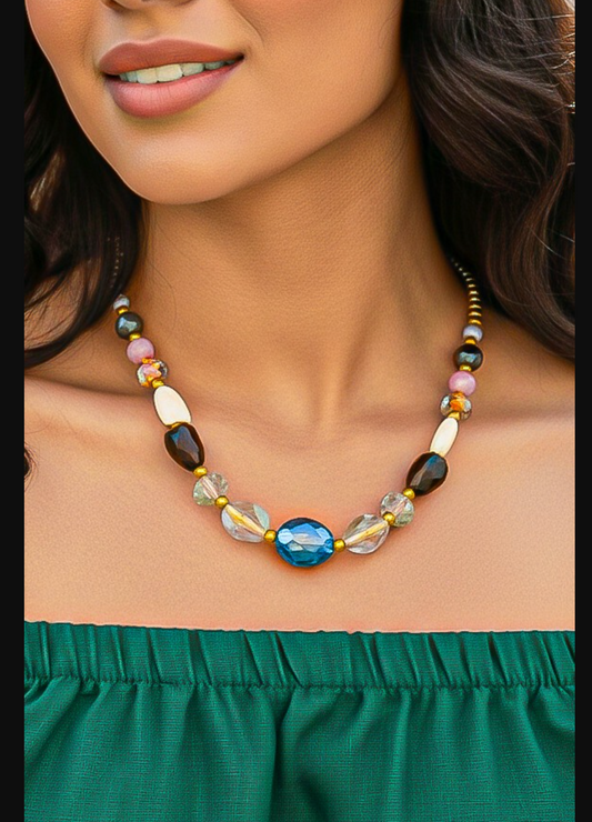 MURANO GLASS BEAD NECKLACE