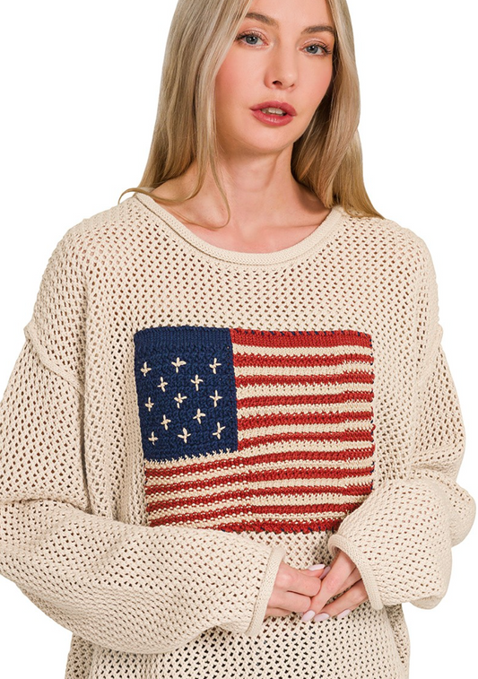 US OLYMPIC FLAG SWEATER