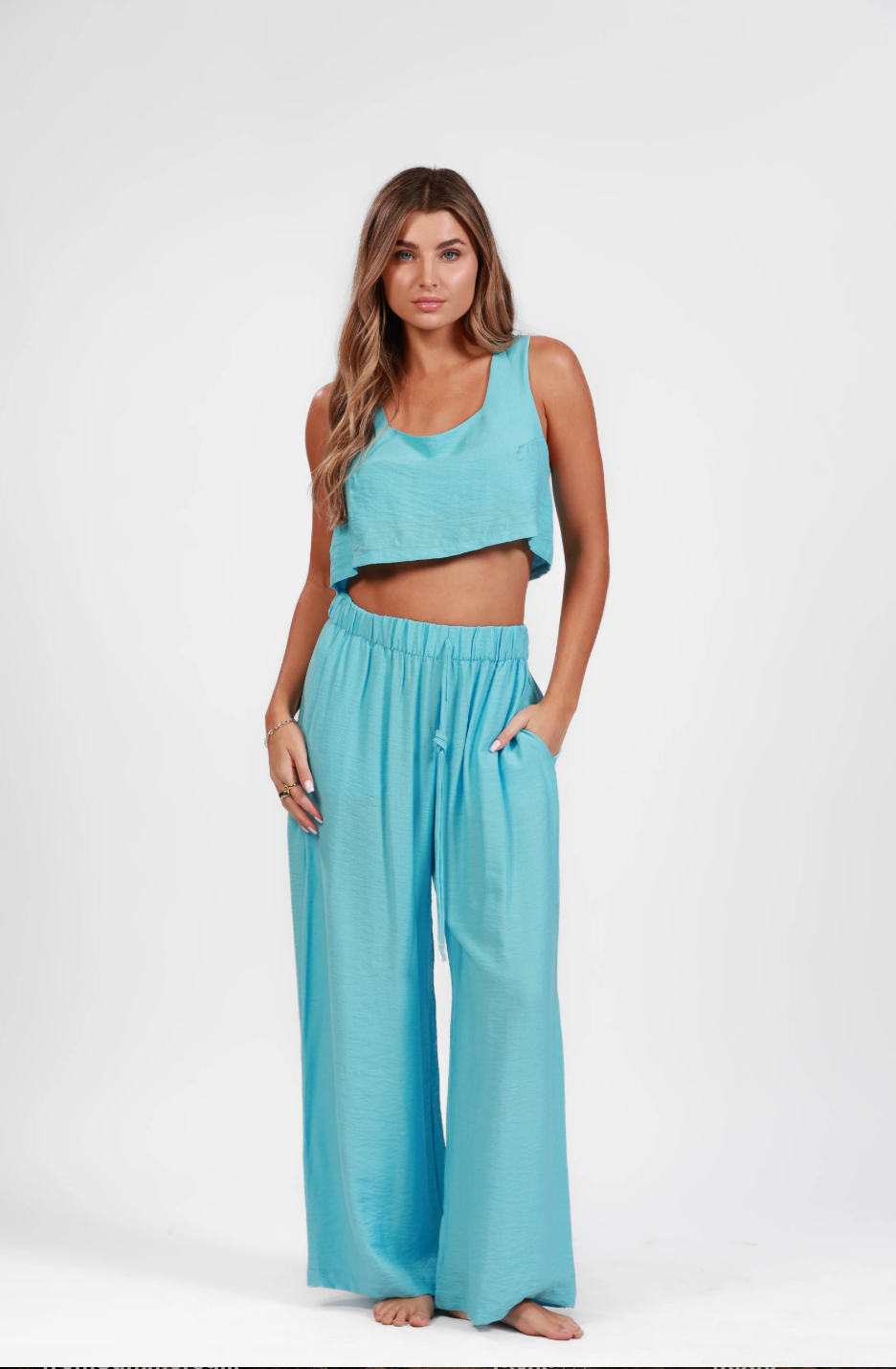 CERULEAN SILKY PANT