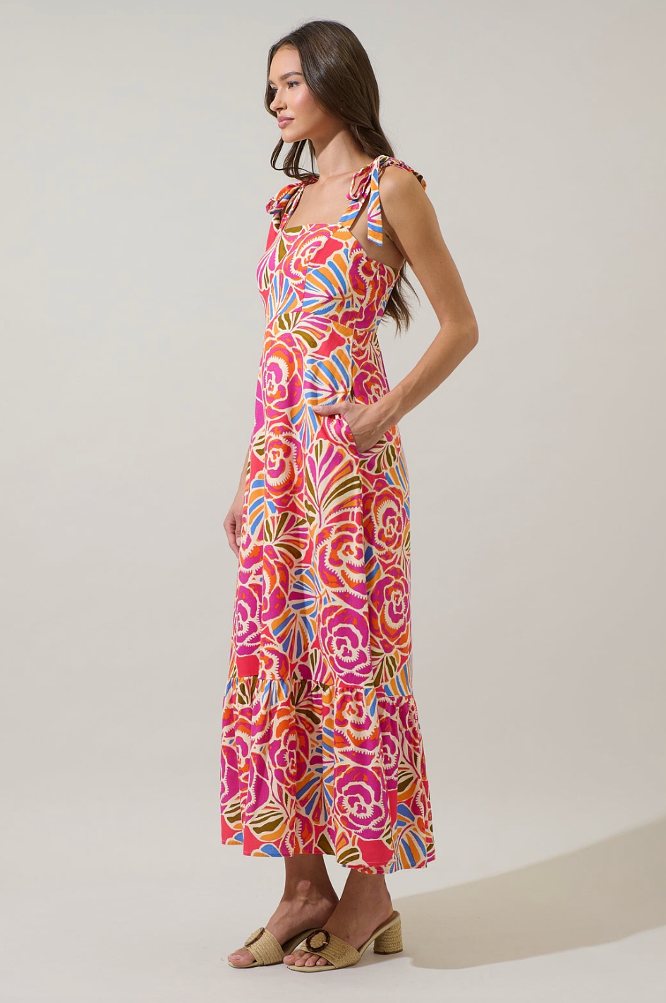 SUNDIAL FLORAL SUN DRESS