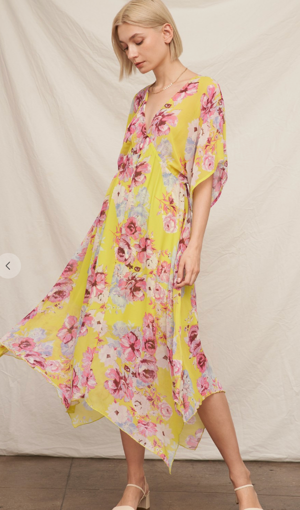 ALAINA FLORAL KIMONO MIDI