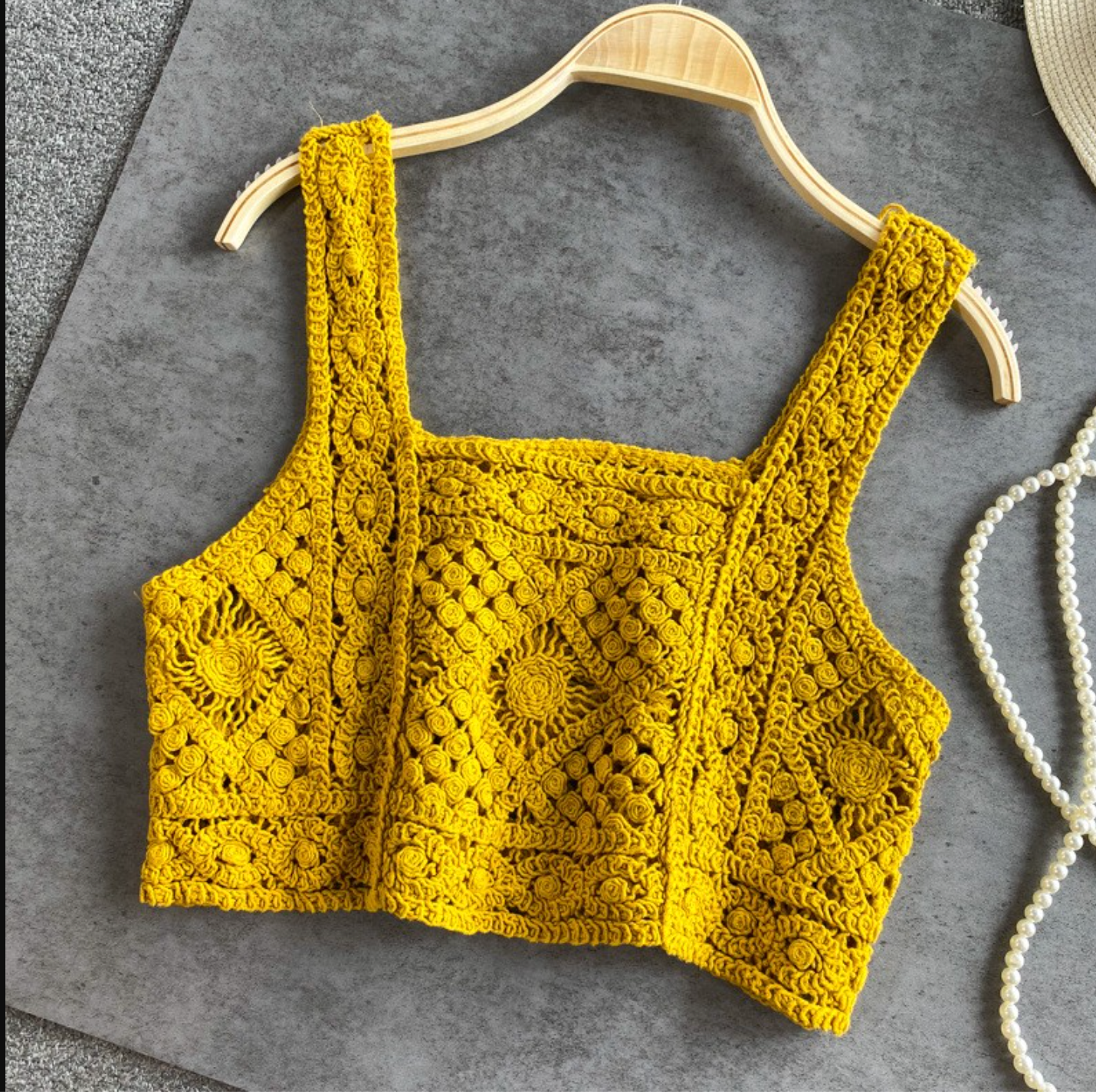 UNIVERSITY CROCHET TANK TOP