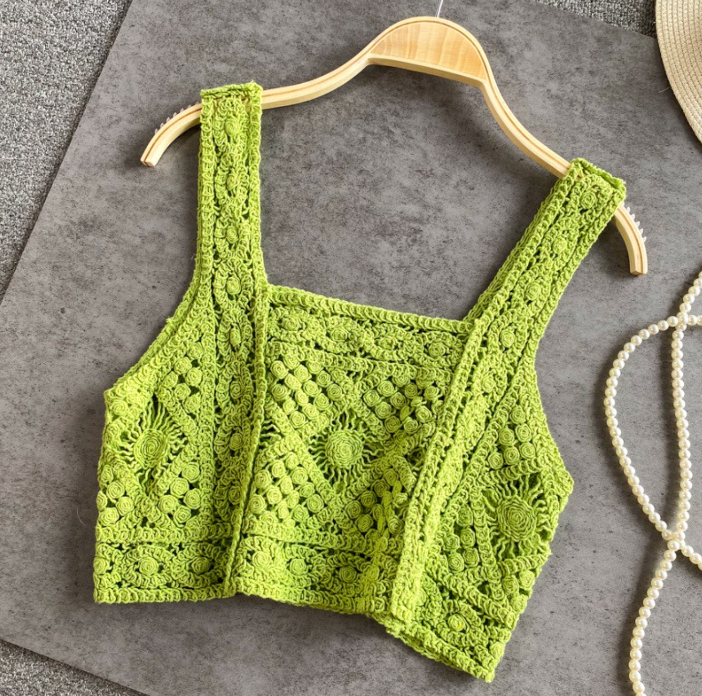 UNIVERSITY CROCHET TANK TOP