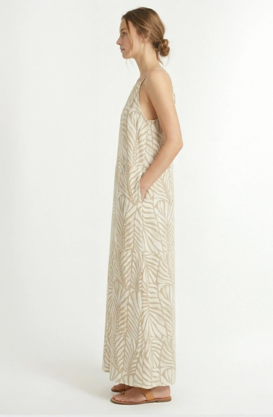 IGUAZU PRINTED CALI HALTER DRESS