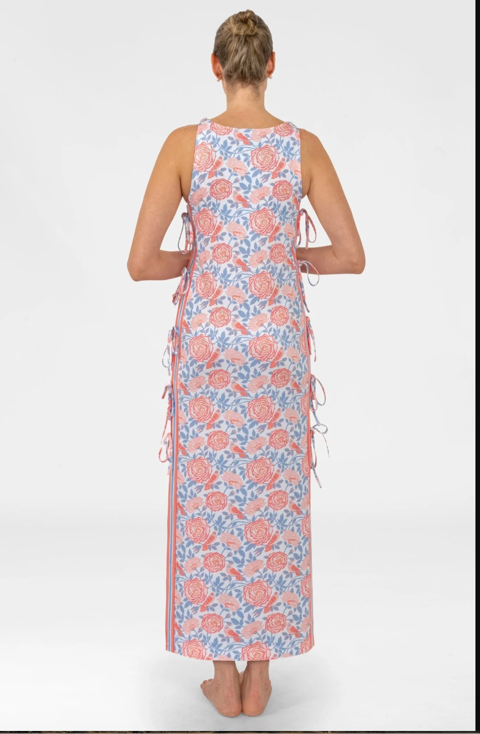 ROSES TANK DRESS WITH SIDE TIES