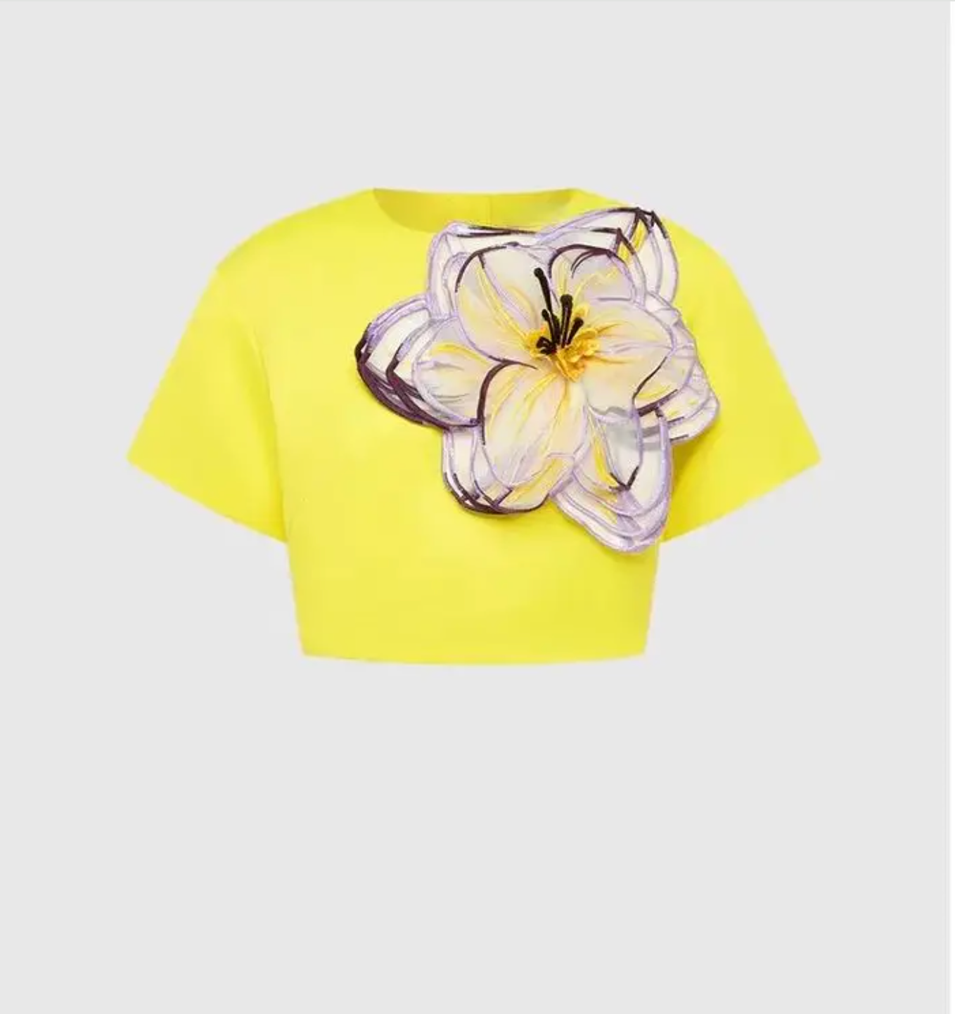 LEMON BLOOMS TOP AND SKIRT SET