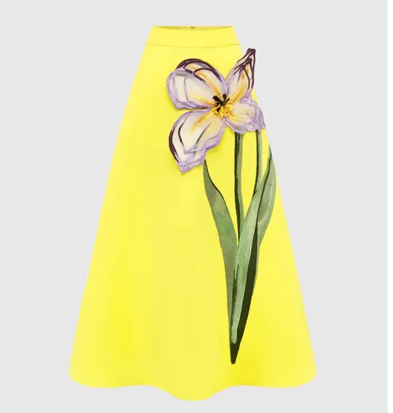 LEMON BLOOMS TOP AND SKIRT SET