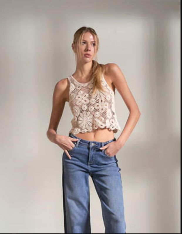 GEA FLOWER LACE TANK