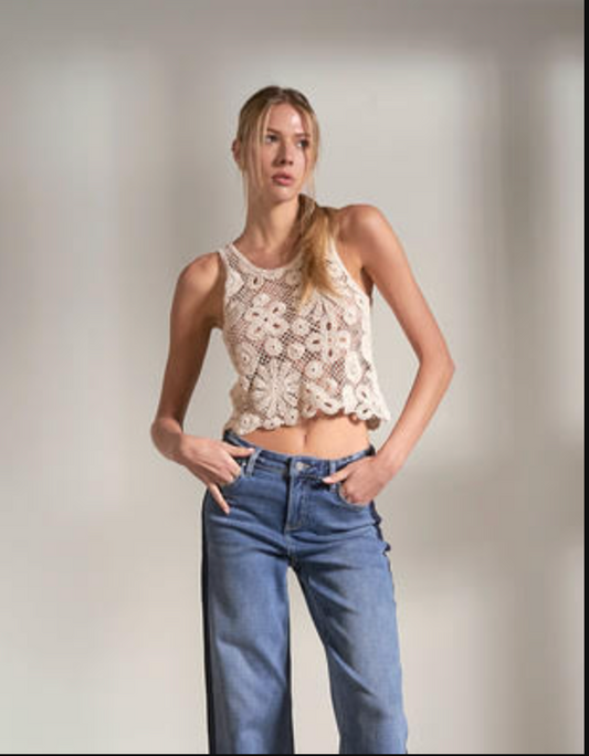 GEA FLOWER LACE TANK