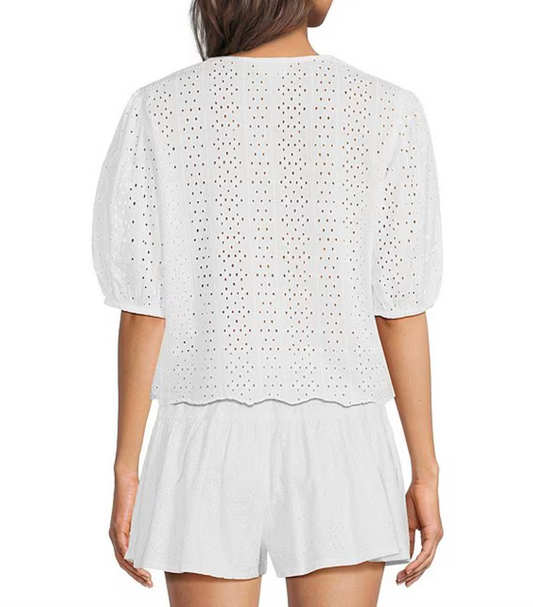 GREER EYELET TOP