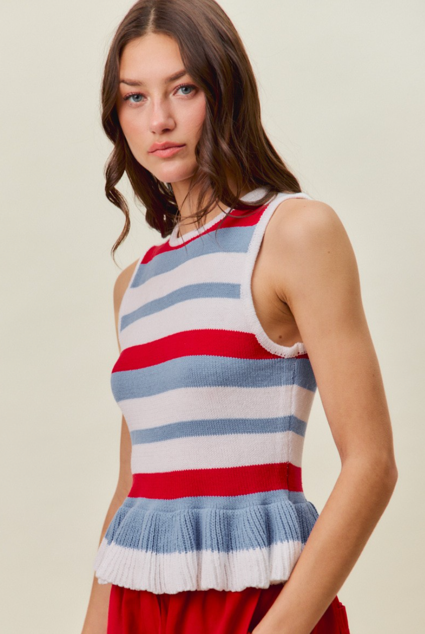 Patriotic Picnic Sweater Top