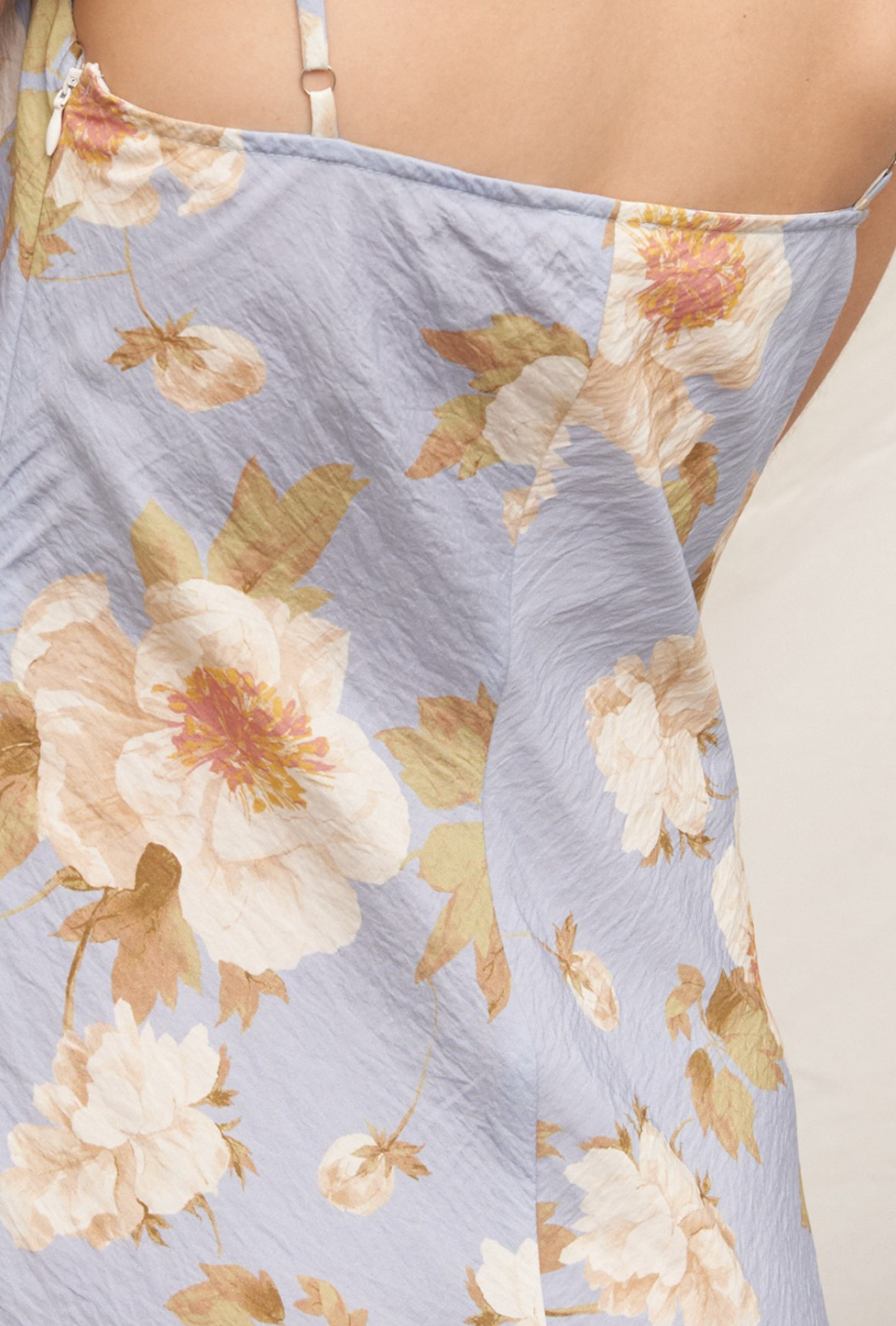 PERIWINKLE GARDEN COWL NECK SHORT DRESS