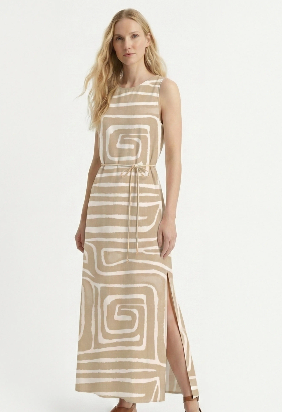 IGUAZU PRINTED CALI HALTER DRESS