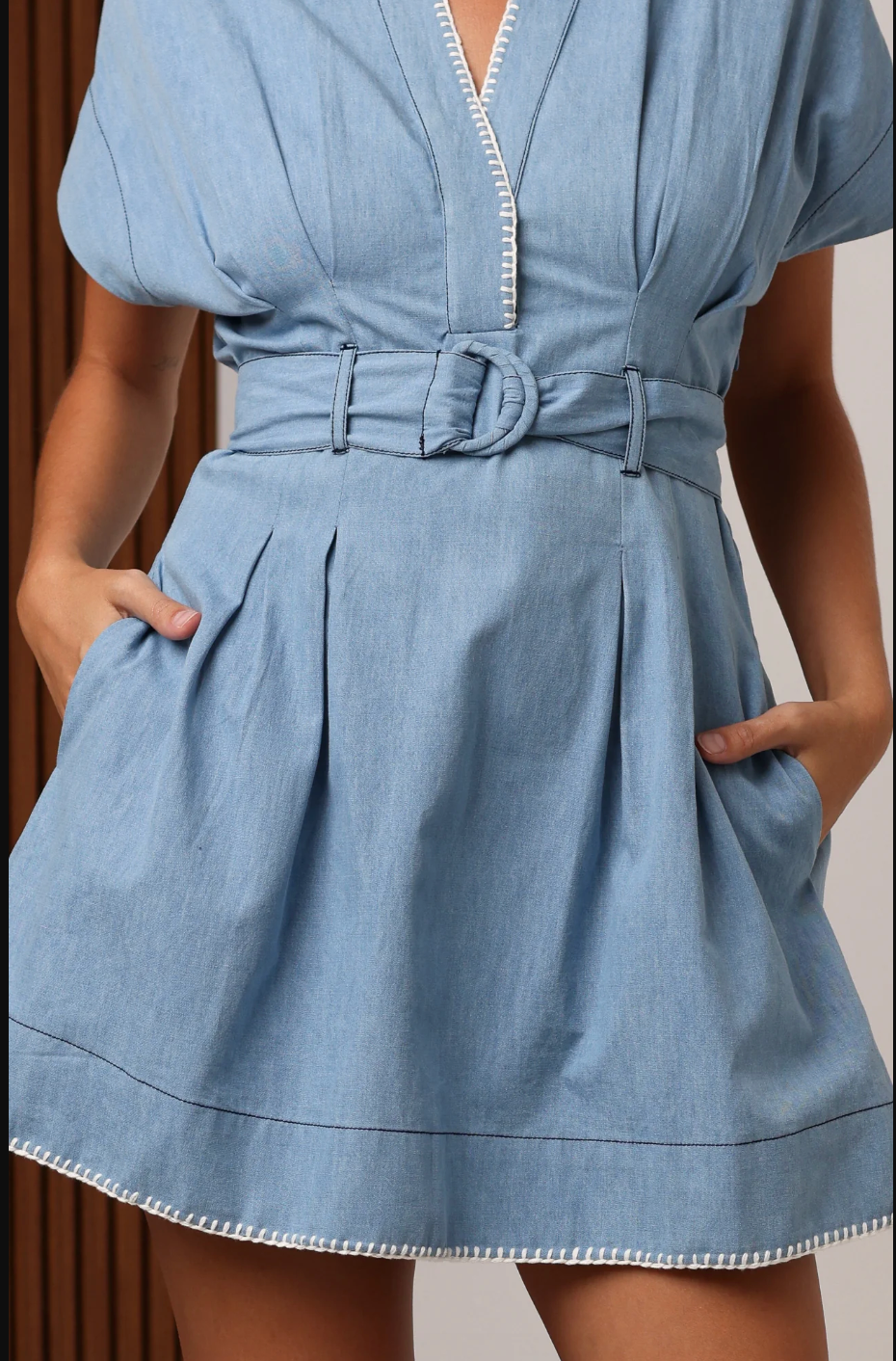ARKANSAS DENIM CHAMBRAY DRESS