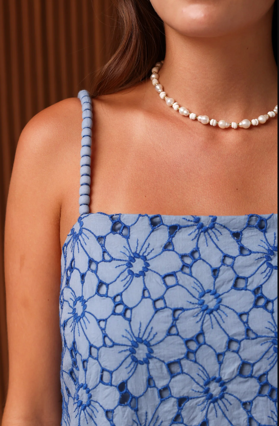 PLUMERIA EYELET DRESS