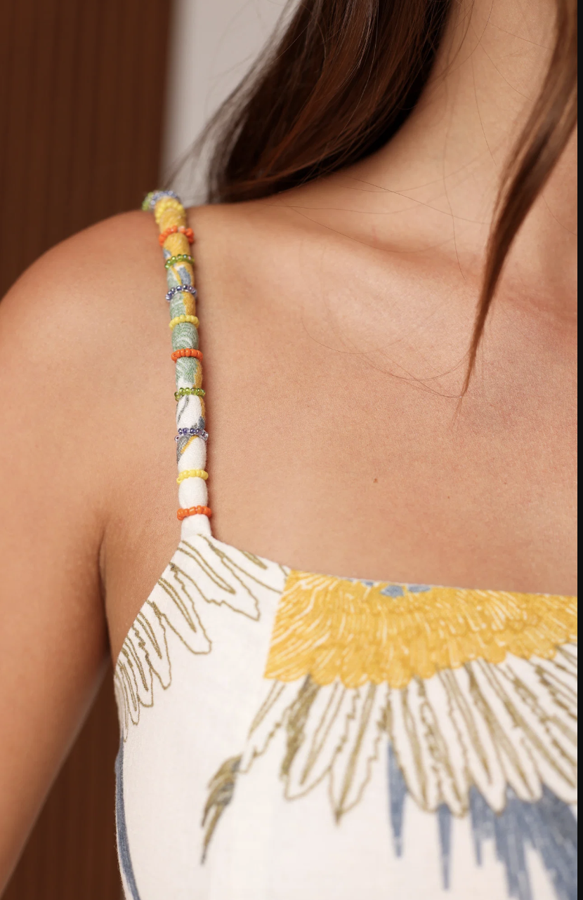FEATHER AND FLIGHT MAXI DRESS