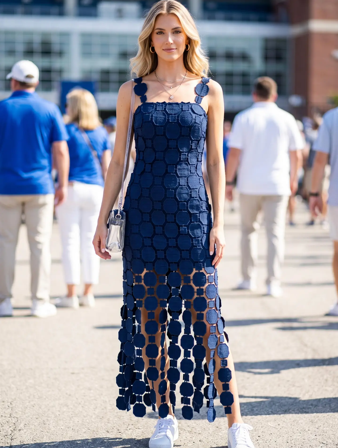 CIRCLE APPLIQUE DRESS