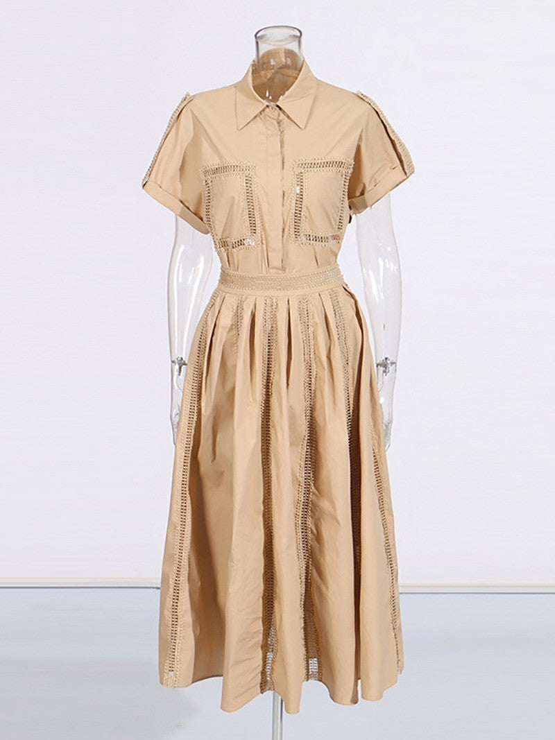 BETHEL EMBROIDERED TOP & SKIRT SET