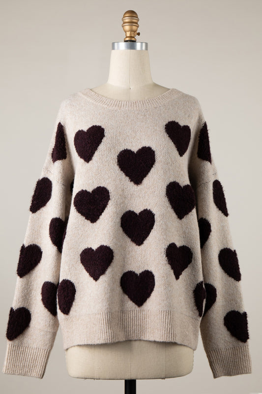 WINE HEART SWEATER