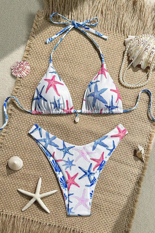 Starfish Print Bikini Set