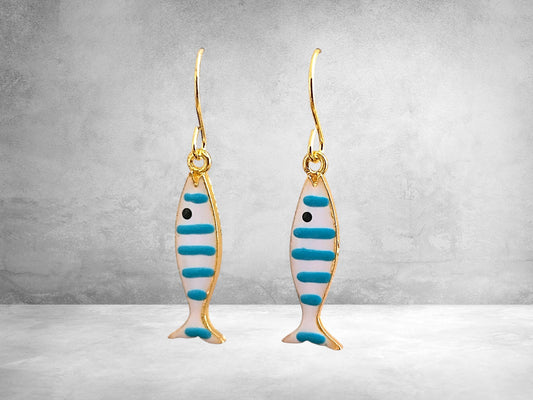 Med Fish Nautical Earrings