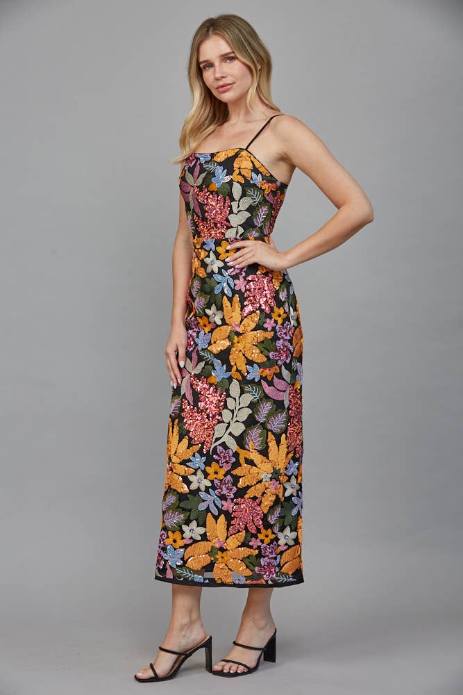 SEQUIN FLOWER POWER DRESS