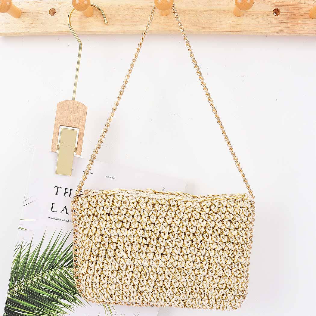 Braided Cotton Chain Shoulder Bag