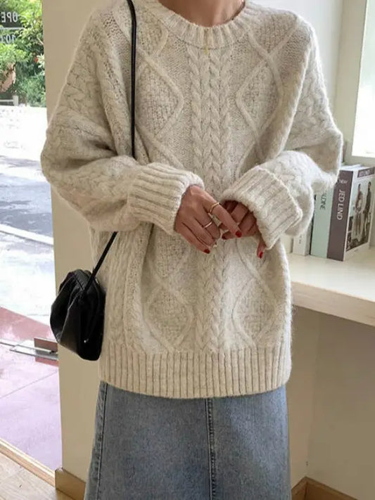 CABLE KNIT FISHERMAN SWEATER