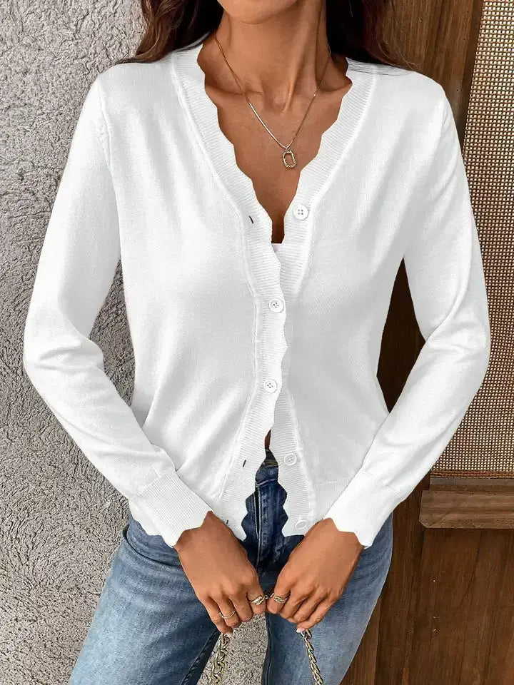 SCALLOP EDGE CARDIGAN