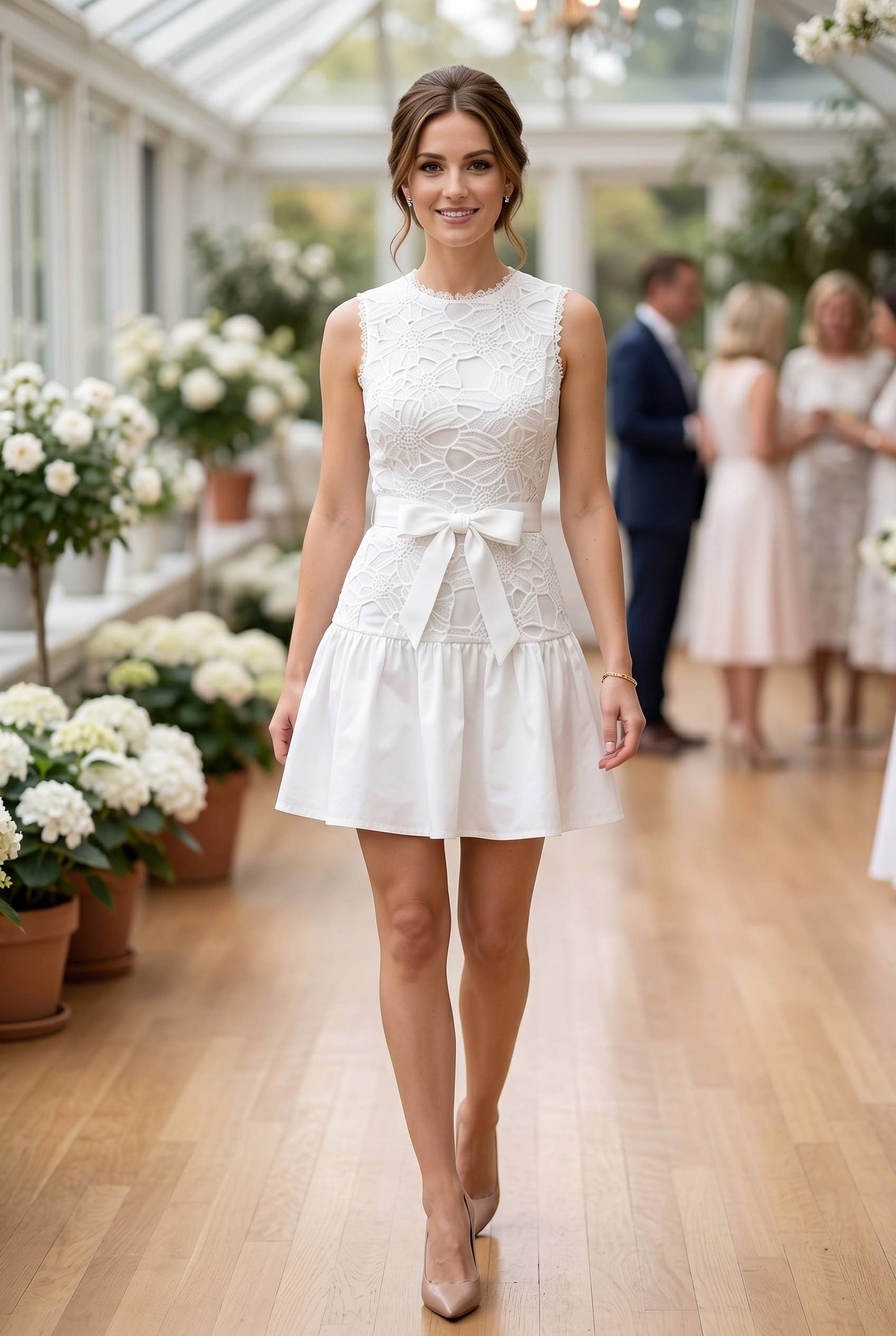 SAFFRON APPLIQUE DRESS